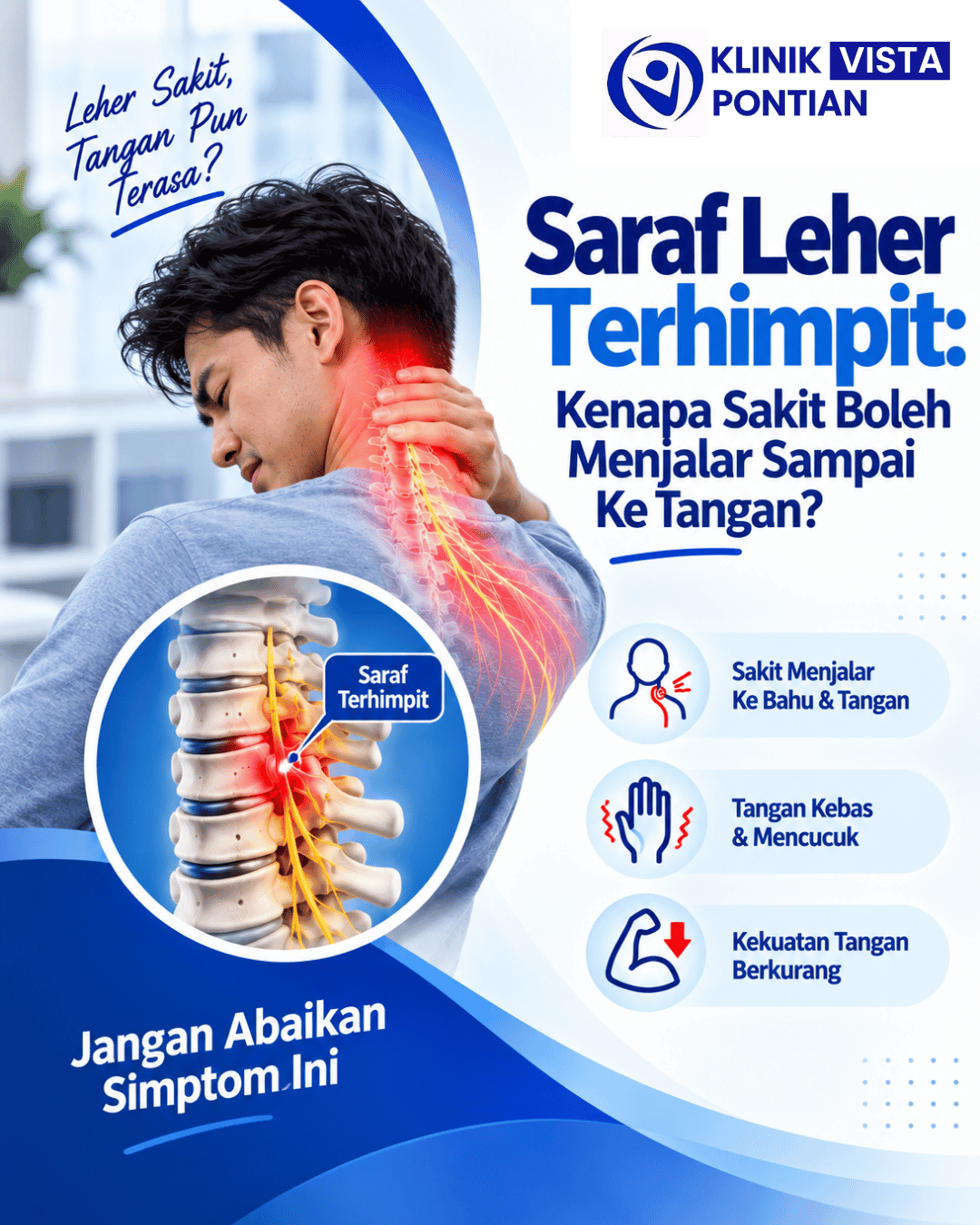 Saraf Leher Terhimpit: Kenapa Sakit Boleh Menjalar Sampai Ke Tangan? 